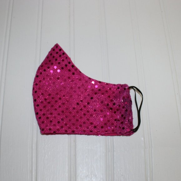 Hand Crafted Other - HANDMADE Kids Hot Pink Sequin Face Mask Shield
